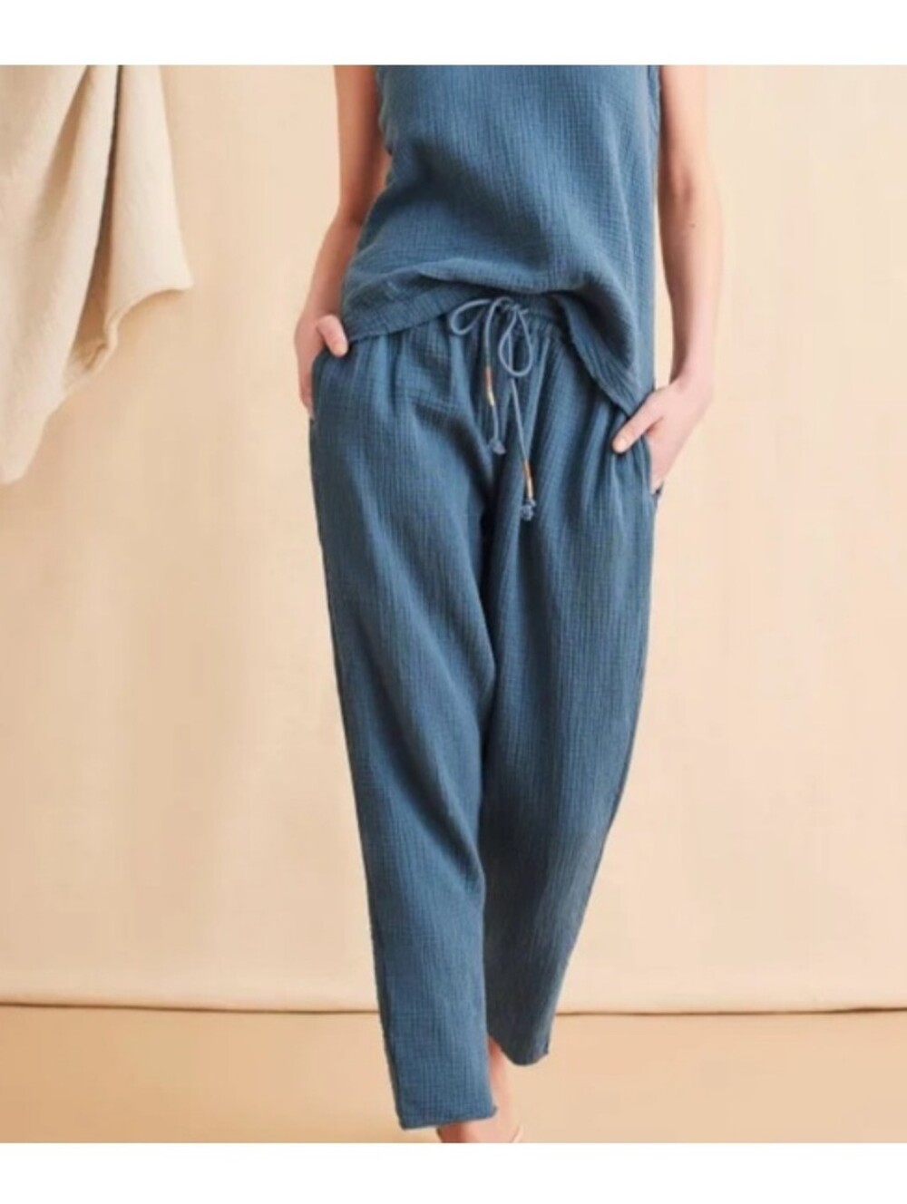 Faherty Organic Cotton Gauze Pants Blue Size XS